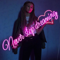 Letrero de Neón Personalizado con Letras LED, Luz con Nombre Personalizado, Decoración Acrílica para Colgar en la Pared, para Bodas, Cumpleaños, Dormitorios