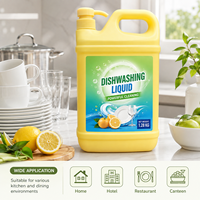 Liquide vaisselle écologique antibactérien OEM pour la maison, parfum citron, formule sûre multi-usages, élimine les graisses alimentaires tenaces