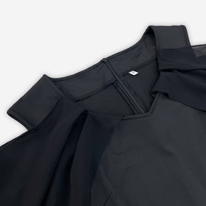 <span class=keywords><strong>Combinaison</strong></span> de soirée élégante pour femme, longue, fendue, col en V, plissée, pour invitée de <span class=keywords><strong>mariage</strong></span>, avec volants décoratifs, naturelle et lavable - Product Image 3