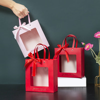 Vente en gros Emballage Fleur Poupée Jouet Vêtements Cosmétique Tiroir Boîte en papier et sacs en papier avec fenêtre transparente Sac cadeau