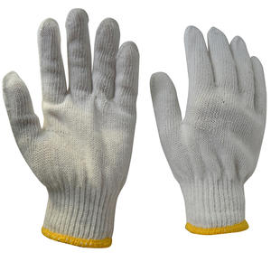 Guantes tejidos de algodón de seguridad de calibre 10 Guantes de mano de algodón blanco Guantes de algodón para uso industrial Barato - Product Image 4