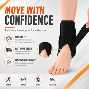 Soporte de Tobillo Universal Transpirable con Talón Abierto, Bandas de Compresión Deportivas para Correr, Protección Atlética - Product Image 1