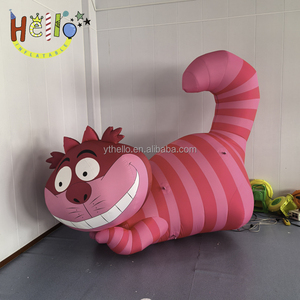 Modèle gonflable <span class=keywords><strong>Alice</strong></span> au pays des merveilles, décoration de fête d'anniversaire ou de mariage, chat du Cheshire gonflable rose - Product Image 3