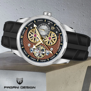Nuevo Reloj Mecánico Automático PAGANI DESIGN YS-022 Tourbillon Skeleton para Hombre, Caja de Acero Inoxidable Luminosa - Product Image 3