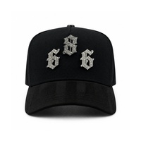 Expédition Rapide G5 Nouvelles Casquettes de Baseball Originales Barrbas en Daim Brodé et Imprimé à 5 Panneaux avec Strass et Con Chip