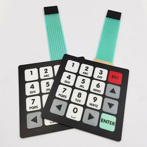 Panel de interruptor de membrana impreso con serigrafía personalizada con superposición gráfica, teclado de cúpula de metal para control industrial - Product Image 3