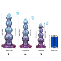 Dildo de Fantasía Luminoso en la Oscuridad, de Silicona, con Forma de Monstruo Alienígena, con Ventosa, Juguete Sexual para Mujeres, Tapón Anal, Neón, Nuevo