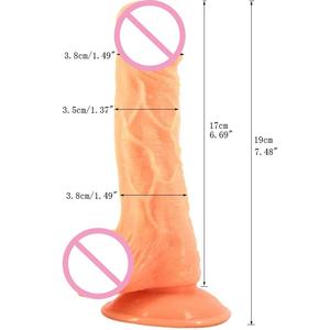 Mainan Seks Dewasa Silikon Dildo Besar <span class=keywords><strong>Penis</strong></span> Anal Plug Jenis Kulit Lembut Tongkat Masturbasi Buatan untuk Wanita Jenis Produk Dildo - Product Image 2