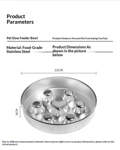 Tazón para Perros <span class=keywords><strong>con</strong></span> Diseño en Relieve <span class=keywords><strong>de</strong></span> Corazón y <span class=keywords><strong>Hueso</strong></span>, Antideslizante, <span class=keywords><strong>de</strong></span> Alimentación Lenta y Anti-Asfixia, para Perros Medianos y Grandes - Product Image 6