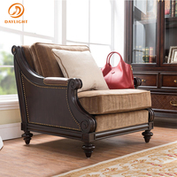 Meubles de salon vintage en velours, bois, villa royale longue, ensemble d'hôtel, chaise inclinable italienne en bois, canapé personnalisable pour la maison