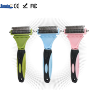 Peigne démêlant double face personnalisable pour chiens et chats, vente en gros d'usine