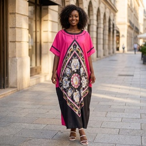 Robe longue Kaftan <span class=keywords><strong>Boubou</strong></span> en Chiffon <span class=keywords><strong>Bazin</strong></span> pour <span class=keywords><strong>femme</strong></span>, grande taille, confortable, style ethnique africain, mode estivale, streetwear et plage - Product Image 4
