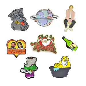 No Minimum Custom Cartoons Hat Pins Metal Hard Soft Enamel Badges Japan Lapel Pins