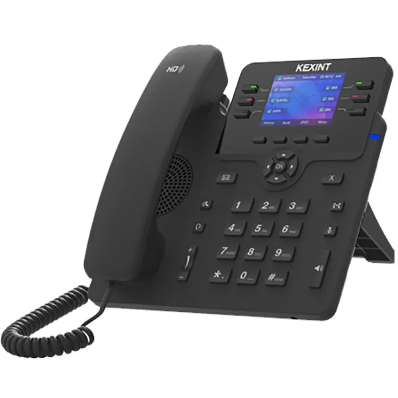 KEXINT ผลิต X1E พร้อมปลั๊กอีเธอร์เน็ต VOIP 2 SIP Line การเชื่อมต่อที่รวดเร็วระดับเริ่มต้น IPv6 IPv4 โทรศัพท์ IP