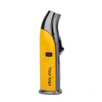 Briquet personnalisé JH rechargeable à grande flamme torche, briquet long en métal confortable pour fumeurs