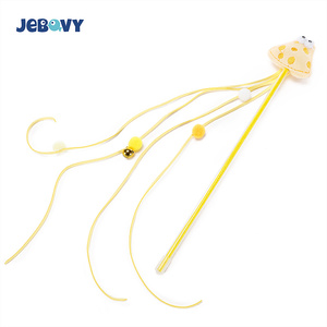 Canna da pesca per gattino bastone di <span class=keywords><strong>gatto</strong></span> fiocco di pelo noia gioco interattivo giocattoli per gatti - Product Image 2