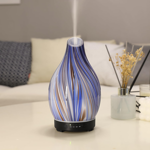 Diffuseur d'arômes ultrasonique en verre et humidificateur à brume froide avec lumière LED 7 couleurs, faible bruit 35 dB pour usage domestique - Product Image 1