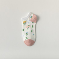 Femmes Mignon Fruits Motif Coton Sport Cheville Bateau Pas Montrer Chaussettes Anti-Goutte Rose Fraise Fille Chaussettes