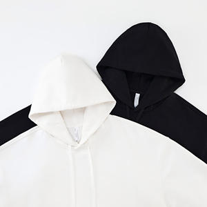 <span class=keywords><strong>Felpa</strong></span> <span class=keywords><strong>con</strong></span> Cappuccio Unisex Nera <span class=keywords><strong>con</strong></span> Zip Oversize per l'Inverno Tessuto Pesante Logo Stampato sulle Maniche <span class=keywords><strong>con</strong></span> Cappuccio Stampato per Uomo all'Ingrosso - Product Image 4