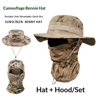 Topi Bucket Cetak Sablon Kamuflase untuk Dewasa, Perlindungan Sinar Matahari, Cepat Kering, Anti UV, Musim Semi/Panas, untuk Memancing dan Aktivitas Luar Ruangan
