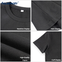 T-shirt Kuenzi à logo personnalisé, coupe classique, mélange de couleurs, 97% coton, 3% élasthanne, 250 GSM, doux, durable, col rond, coupe ample pour hommes