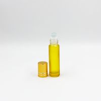 Flacon en verre mat brun de 10 ml, petit format, avec bouchon coloré pour sérum et crème pour le visage, emballage en carton