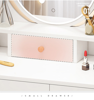 2022 nouveau bureau de vanité de maquillage à 3 tiroirs en bois blanc avec miroir et tabouret pour les meubles de chambre à coucher modernes de soins personnels