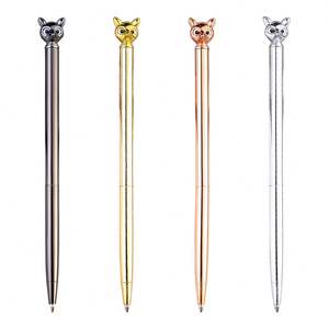 Stylo bille personnalisé en métal raffiné motif renard 1,0 mm – Écriture fluide, alliage parfait d'élégance et de fonctionnalité, idée originale pour accessoires - Product Image 1