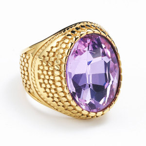Beautiful <strong>Size</strong> <strong>11</strong> Anti Tarnish Fashion Stainless Steel Diamond Indian Jewelry Men's Gold <strong>Ring</strong> That Is Large in Shape - Product Image 2