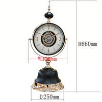 Horloge de bureau circulaire numérique moderne et élégante Armens, ornement décoratif de table pour la maison, mouvement à quartz métallique silencieux, calendriers