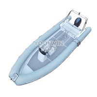 Bateau semi-rigide gonflable (RIB) de 800 cm, robuste, pour les missions de sauvetage SAR, coque en aluminium de qualité marine, pêche sportive, moteur hors-bord