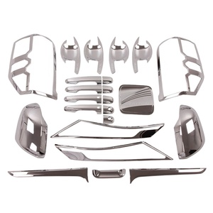 WZXD 2019 for Triton L200 Full Chrome Kit Handle <b>Covers</b> <b>Head</b> Tail Lamp Trim Trunk Lid Moulding - Product Image 1
