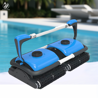 Robot de nettoyage de piscine automatique Water Crown, durable, en PVC, acier inoxydable, ABS, pour piscine intérieure et extérieure, nettoyeur de piscine gonflable