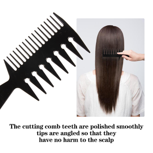 Pettine Professionale in Plastica Retrò a Denti Larghi per Acconciature da <span class=keywords><strong>Barbiere</strong></span>, Bestseller per Saloni - Product Image 4