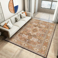 Tapis de salon moderne, lavable, antidérapant, effet cachemire, pour animaux de compagnie, grande taille, style persan vintage, imprimé 3D