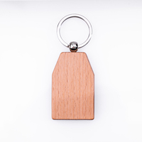 Porte-clés en bois personnalisé avec logo gravé par sublimation, disques vierges personnalisés, porte-clés rectangulaires en bois uni