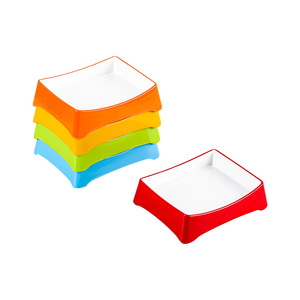 Commercial melamine tableware for hot <b>pot</b> side dishes, barbecue skewers, and seafood; rectangular platter for <b>dipping</b> sauce. - Product Image 3