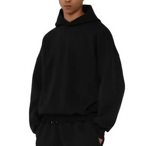 Vecchi vestiti da uomo con cappuccio squadrato in bianco felpa da uomo in cotone <span class=keywords><strong>oversize</strong></span> felpa con cappuccio personalizzata per peso massimo - Product Image 2
