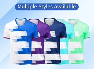 Kit da Allenamento Calcio Personalizzabile con Colore Duraturo, Uniforme <span class=keywords><strong>di</strong></span> Squadra 100% Poliestere, <span class=keywords><strong>Maglia</strong></span> Traspirante ad Asciugatura Rapida con Scollo a V e Vestibilità Comoda - Product Image 3