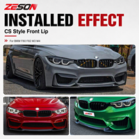 ZESON Lame de pare-chocs avant en fibre de carbone sèche style CS 3 pièces pour BMW M3 F80 M4 F82 F83 Berline Coupé 2014-2018