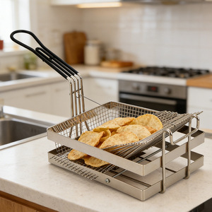 Chicken Tortilla Rack 304 Stainless Steel V-Shaped Taco Holder For Picnic Use - Product Image 1