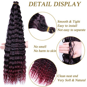 Tresses torsadées Deep Wave de 28 pouces, en fibre synthétique résistante à la chaleur, double trame, 100g, pour tressage au crochet - Product Image 5