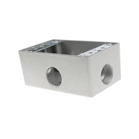 Boîtier électrique étanche 1 gang 1/2'' à 5 trous pour intérieur