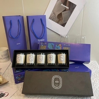 Bocaux à bougies en gros avec couvercle et boîtes d'emballage, boîte à bougies de luxe en carton, cadeau de bougie pour coffret cadeau