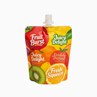 Pochette souple alimentaire avec bec verseur pour sauces, huiles, jus et liquides, sac d'emballage avec bouchon, sac en plastique imprimé sur mesure avec buse