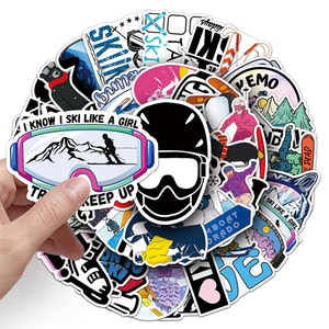 50 pièces de haute qualité <span class=keywords><strong>Ski</strong></span> Sports Snowboard <span class=keywords><strong>autocollant</strong></span> personnalisé vinyle étanche Offset Stickers muraux - Product Image 6