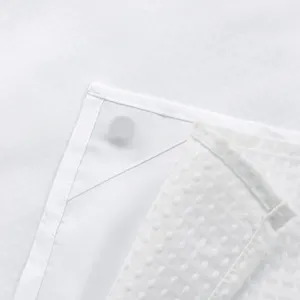Großhandel Western Luxus Polyester Waffel Dusch vorhänge Badezimmer Hookless Dusch vorhang mit Snap In Liner
