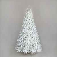 Usine de gros 3 pieds-10 pieds Unique Artificielle Blanc PVC Attaché Arbre de Noël Arbre de Noël