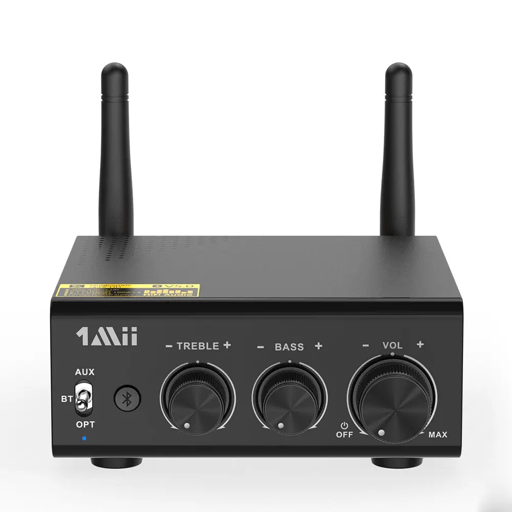 1Mii B08S HiFi aptX HD Bluetooth 5.0 Audio Amplifier with Music Receiver 2.1 Channel 100W*2 24V Power