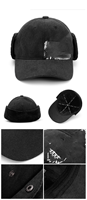 Rabats d'oreille en fausse fourrure de laine chauds d'hiver personnalisés Casquette de baseball Sherpa avec des rabats d'oreille